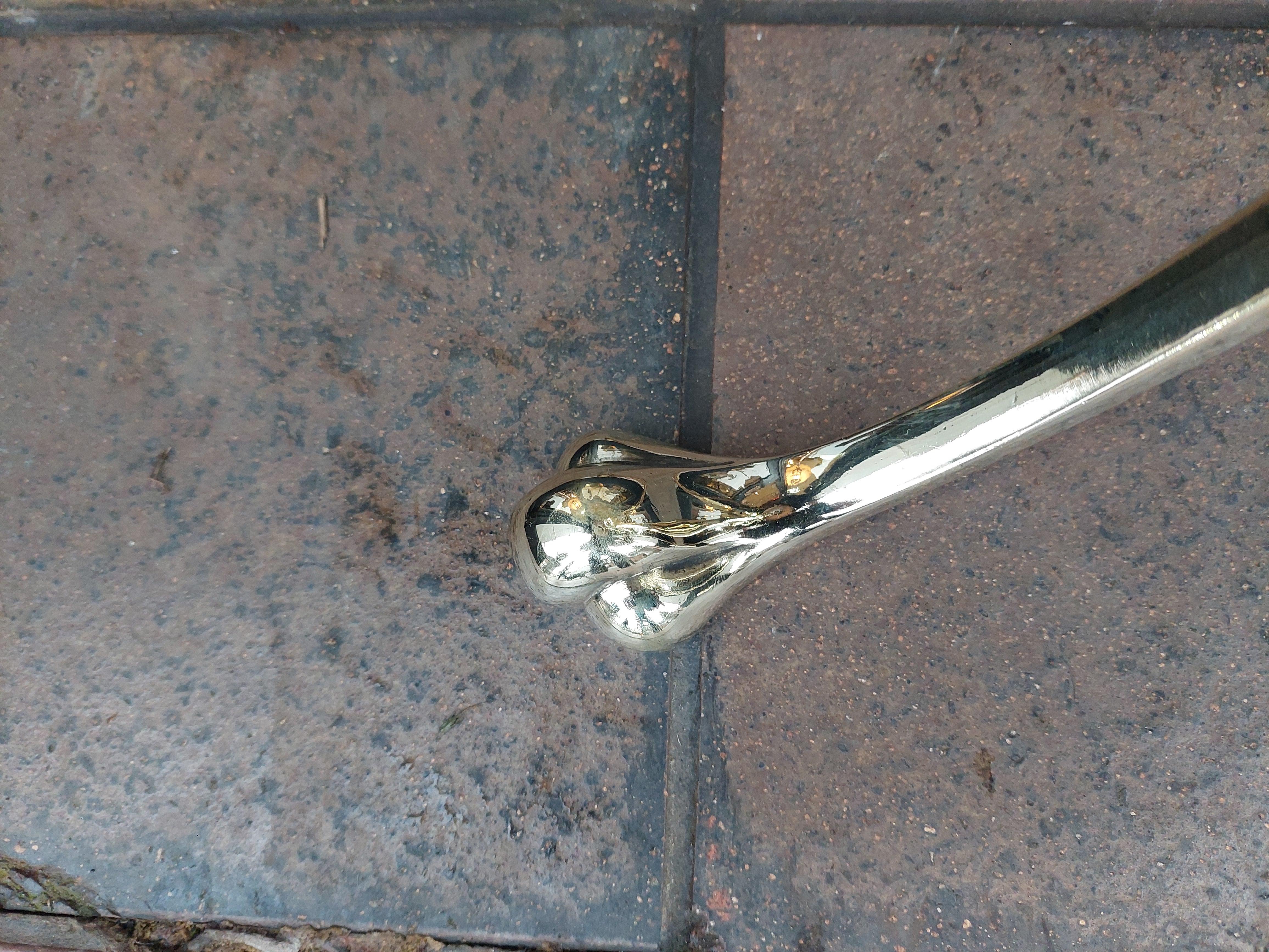 Art Nouveau Brass Telescopic Standard Oil Lamp converted to electric 2