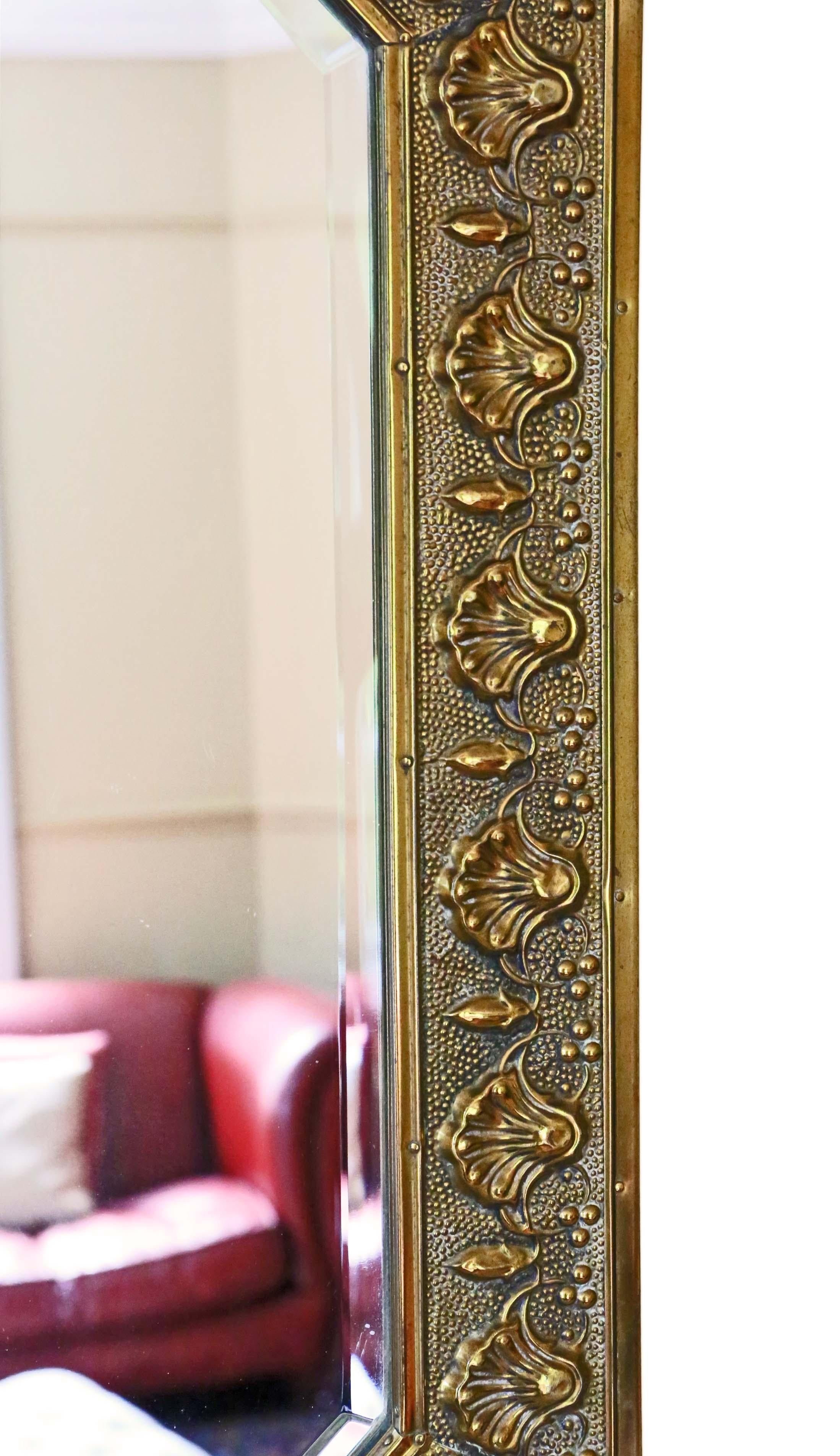 brass over mantle mirror