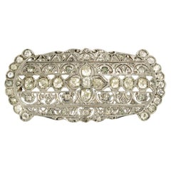 ART NOUVEAU Brooch with old mine and rose cut diamonds up to 3.50ct 18k gold
