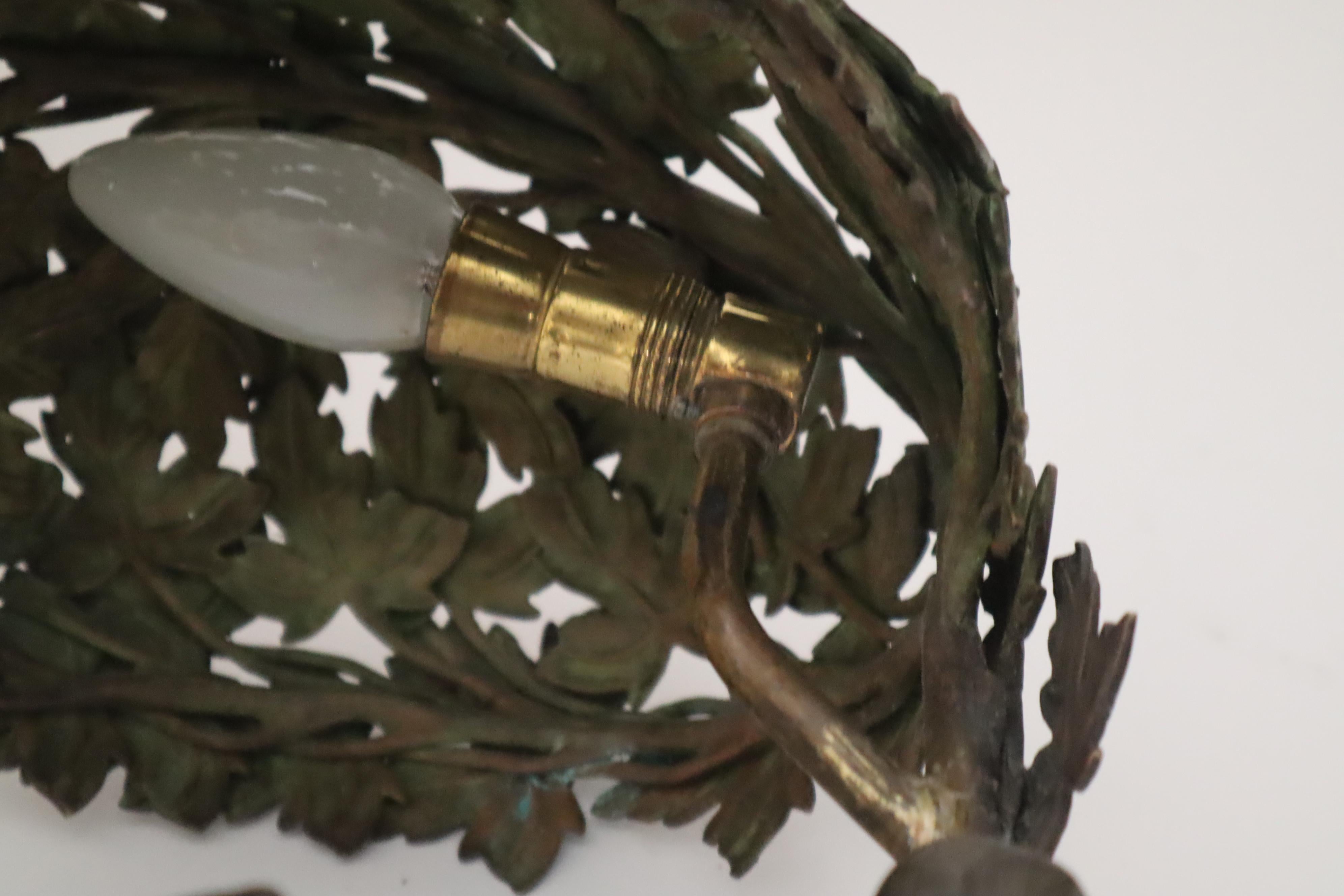 Art Nouveau Lámpara de sobremesa de bronce y metal fundido Mujer en la fuente del bosque en venta 10
