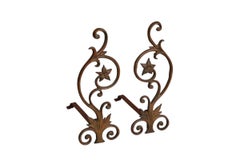 Pareja de morillos de bronce Art Nouveau