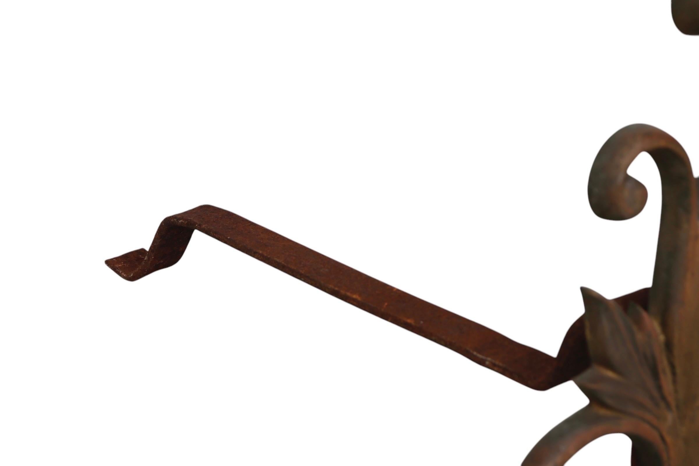 Jugendstil-Andirons aus Bronze - ein Paar im Angebot 2