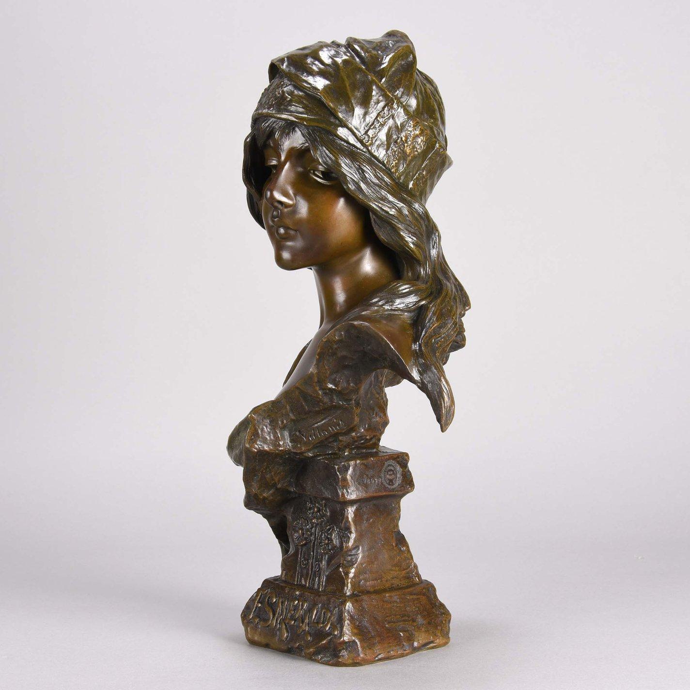 Art Nouveau Bronze Bust 