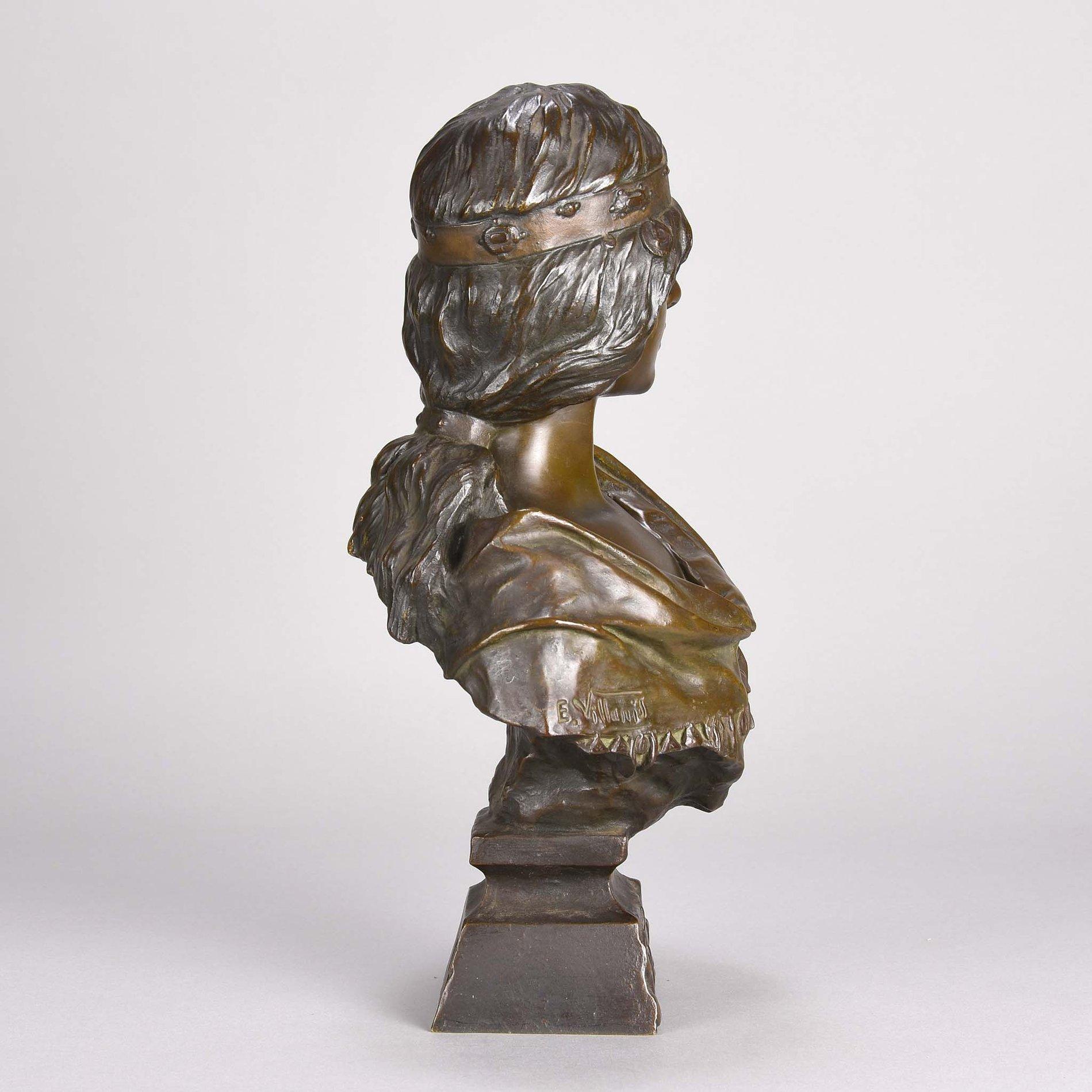French Art Nouveau Bronze Bust 
