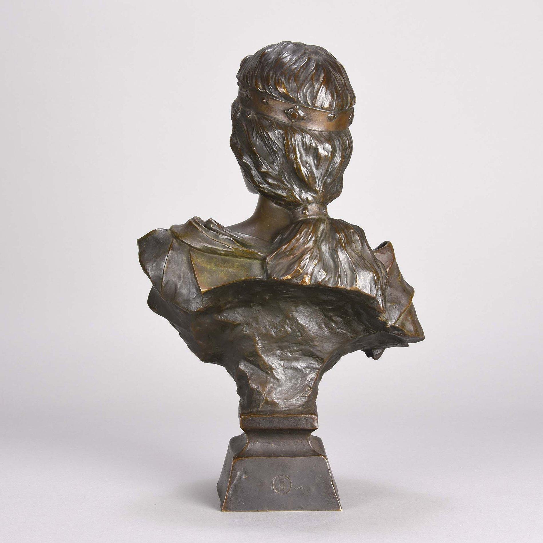 Buste en bronze Art Nouveau Sibylle d'Emmanuel Villanis Bon état à London, GB