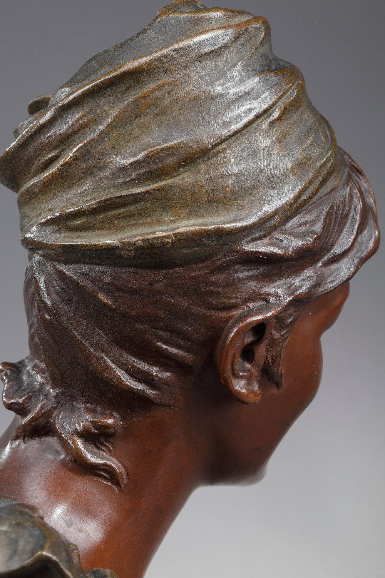 Art Nouveau Bronze Bust, 