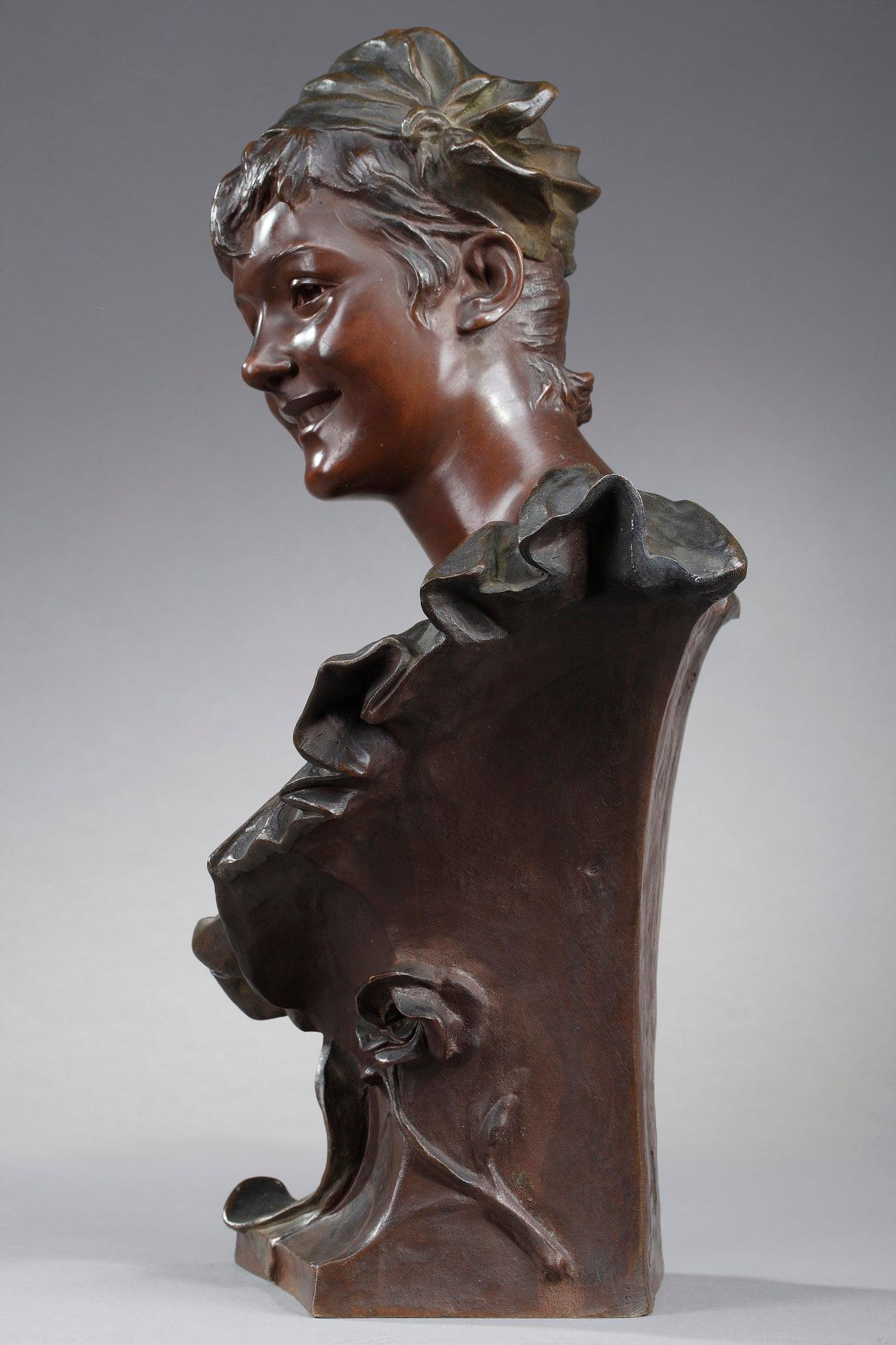 Art Nouveau Bronze Bust, 