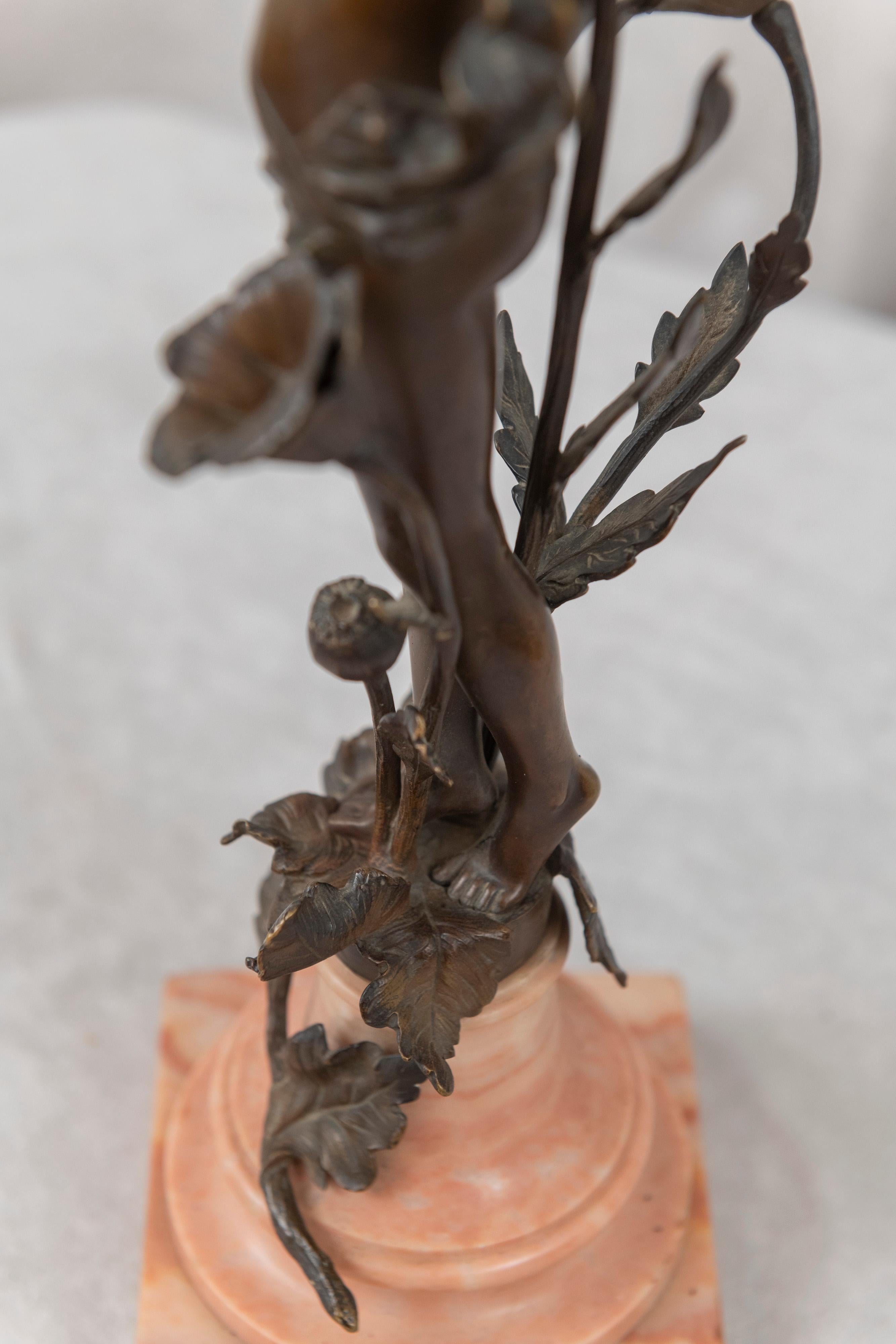 Art Nouveau Bronze, Butterfly Girl, 