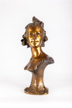 Bronce Art-Nouveau de Anton Nelson (1841-1910): titulado "Daiade"