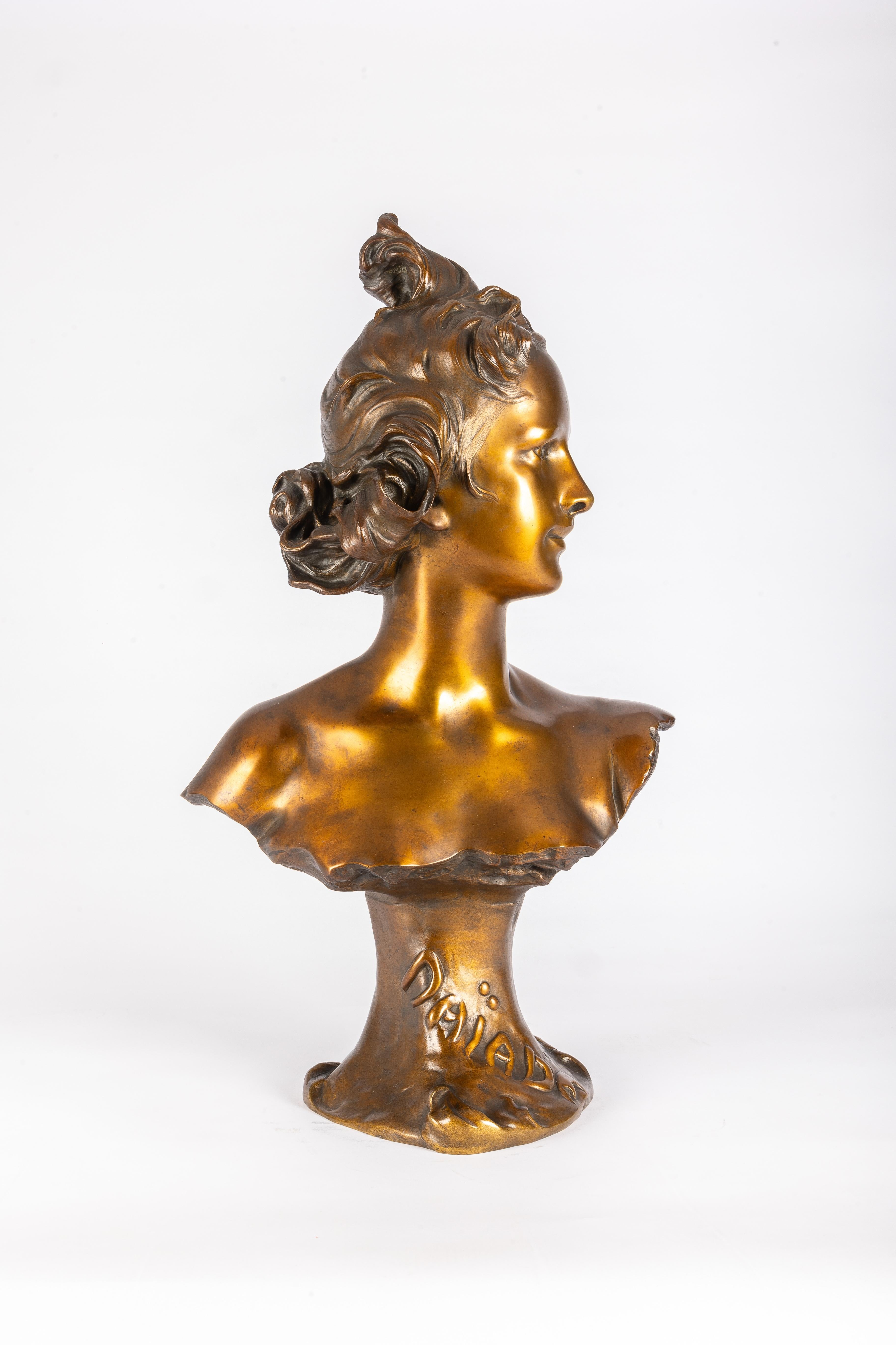 Art-Nouveau bronze by Anton Nelson (1841-1910): titled 