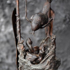 Art Nouveau Bronze Candelabra by Auguste-Nicolas Cain, circa 1890