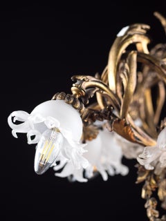 Art Nouveau bronze chandelier