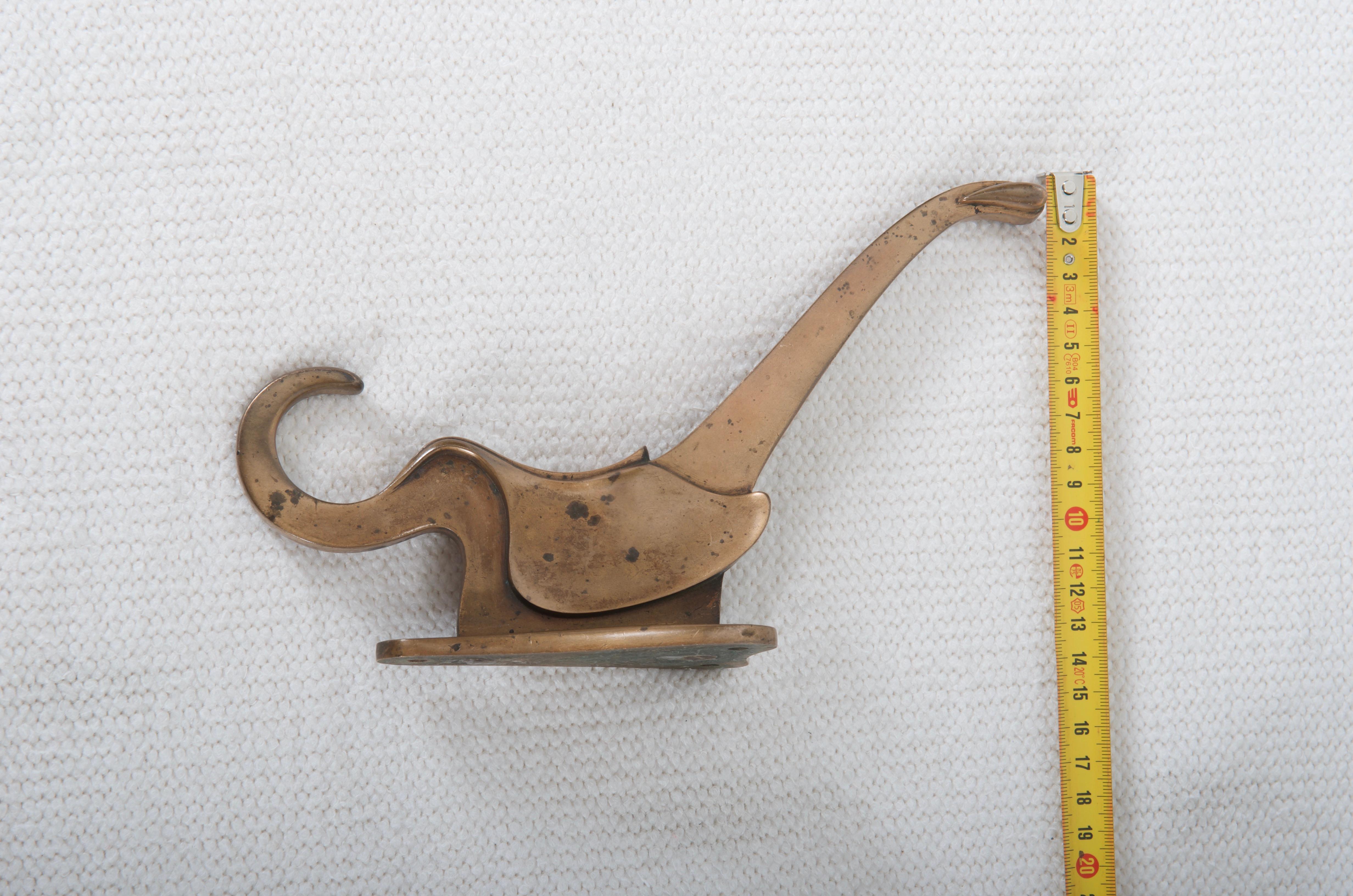 Art Nouveau Bronze Coat Hook For Sale 1