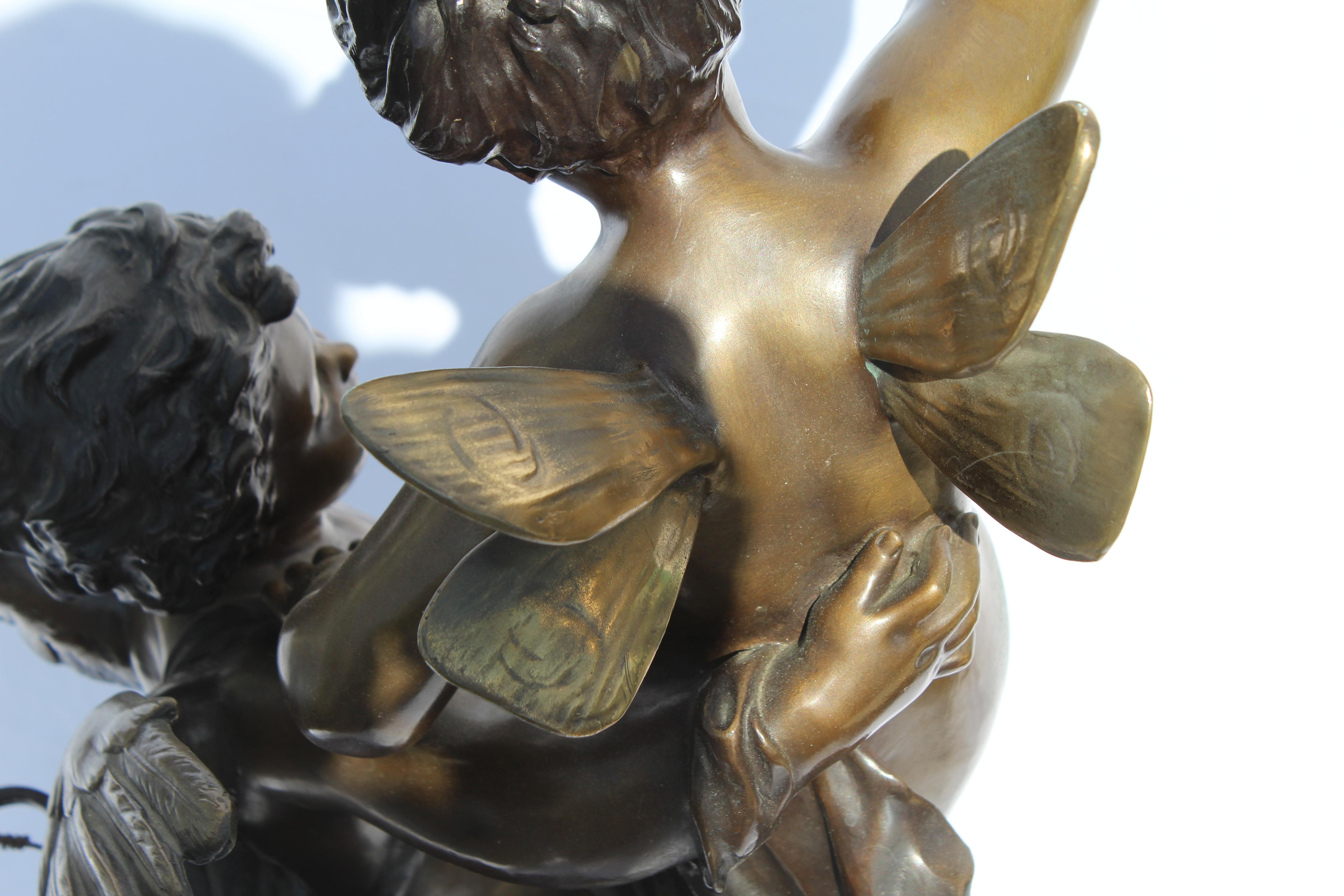 Art Nouveau Bronze, Double Figures, Large, Title is 'The Triumphator' 10