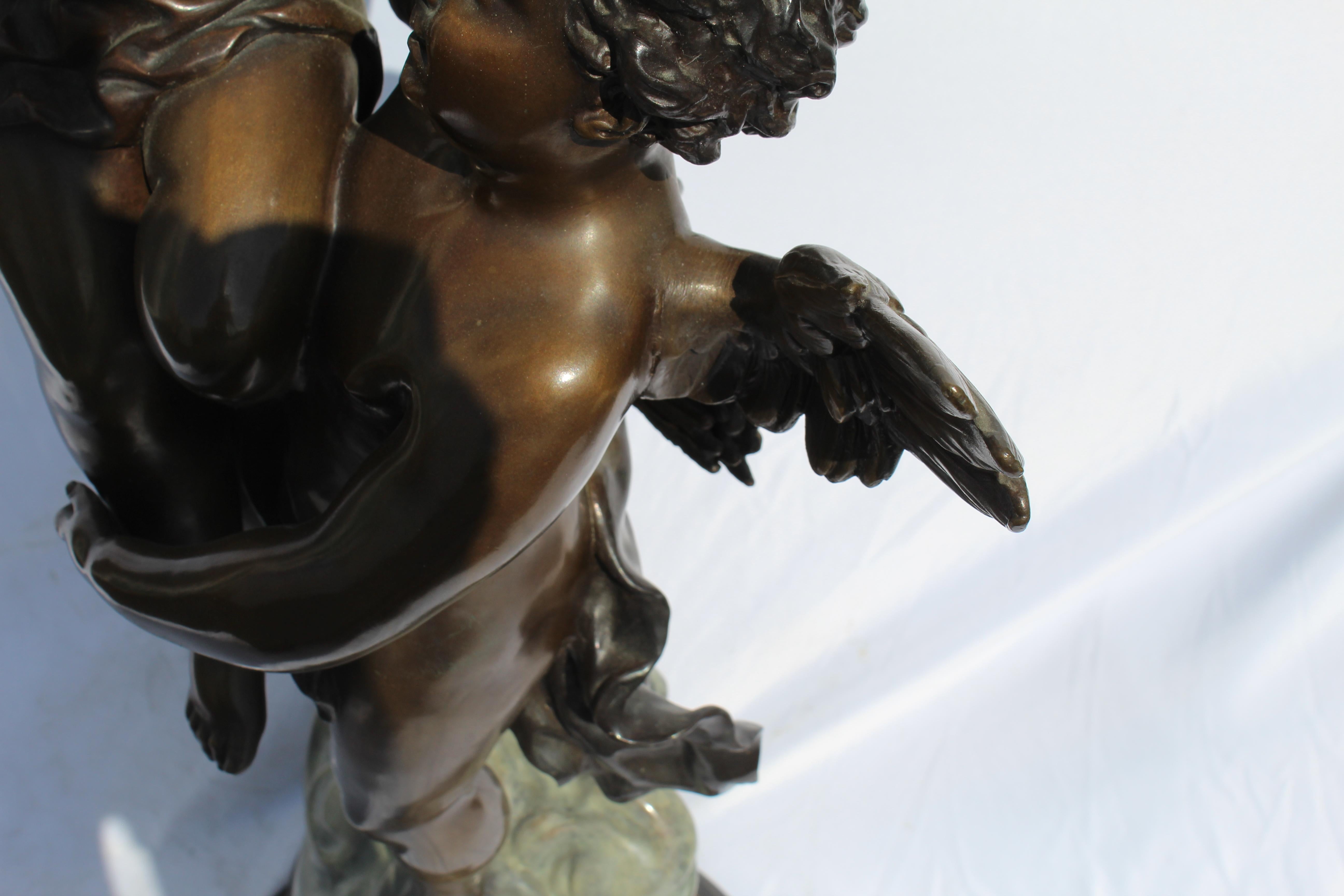 Art Nouveau Bronze, Double Figures, Large, Title is 'The Triumphator' 1