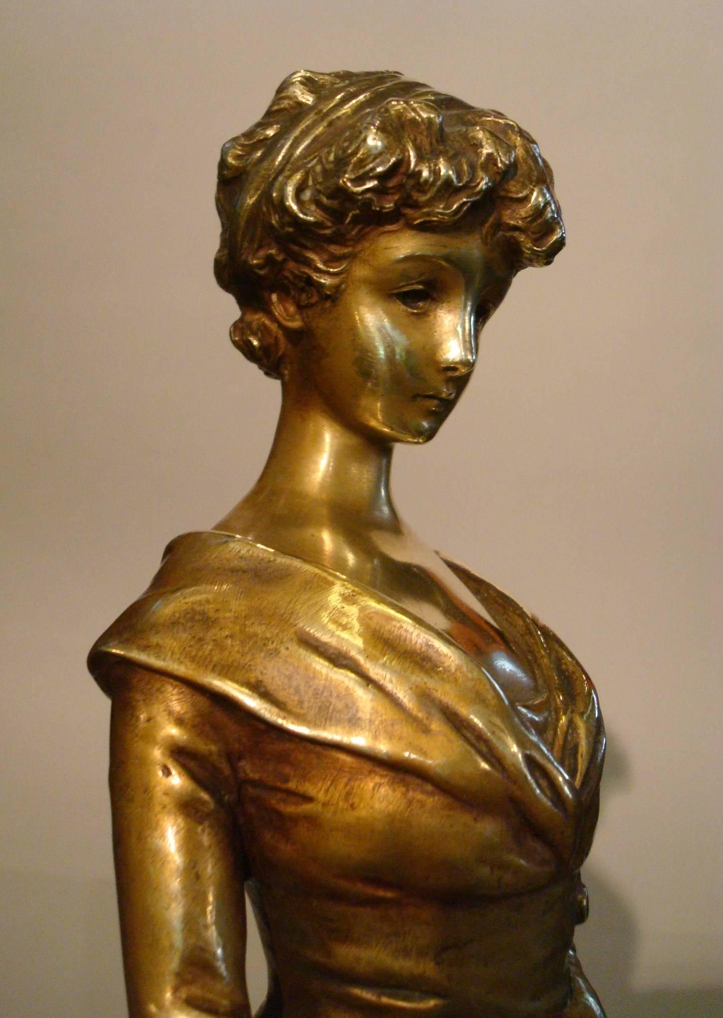 Gilt Art Nouveau Bronze 