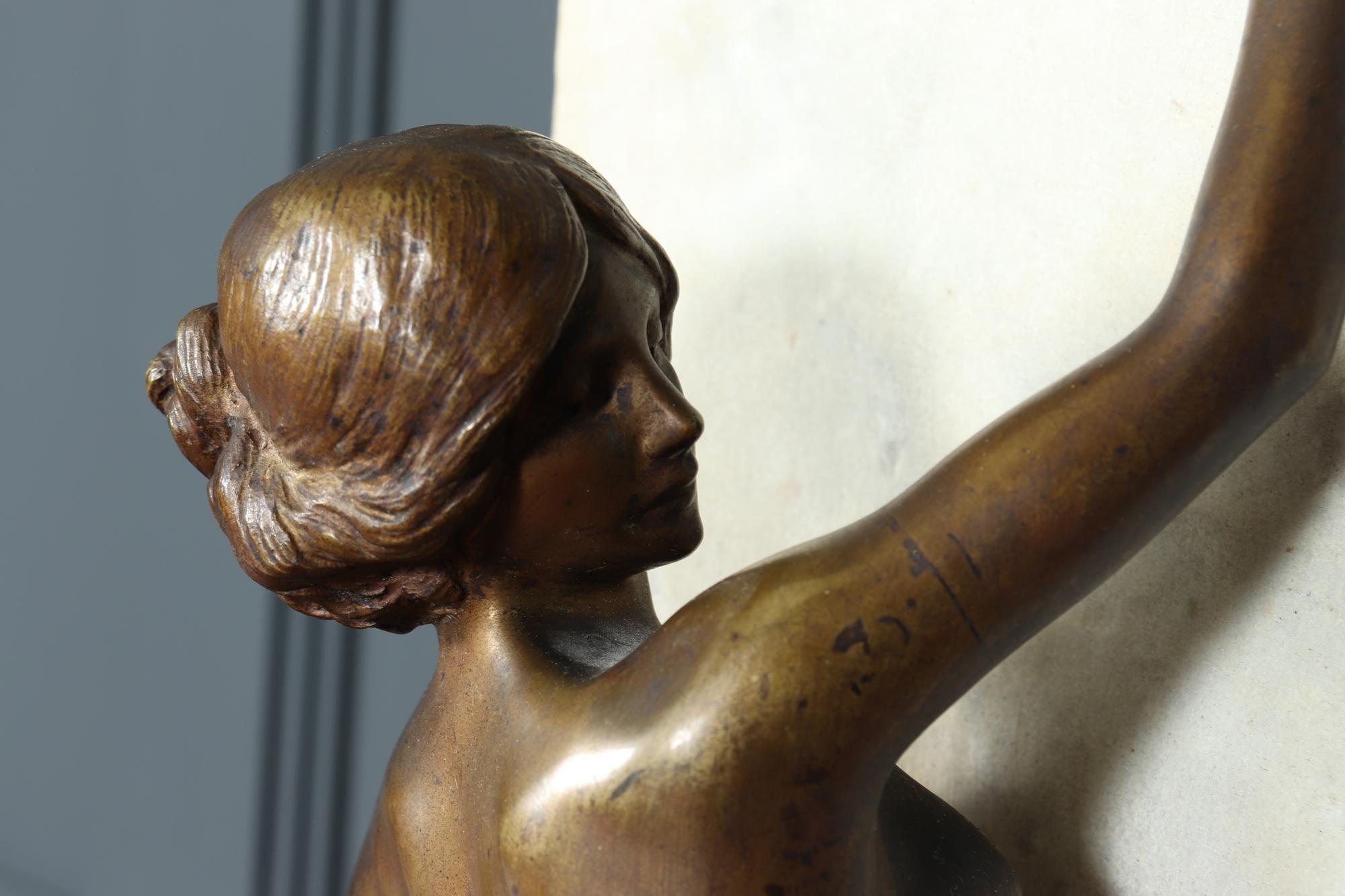 Femme Écrivant in bronzo Art Nouveau di Julien Causse in vendita 3