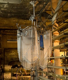 Art Nouveau Bronze Guimard Chandelier