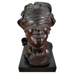 Art Nouveau Bronze Head from the 19th Century: Timeless Elegance