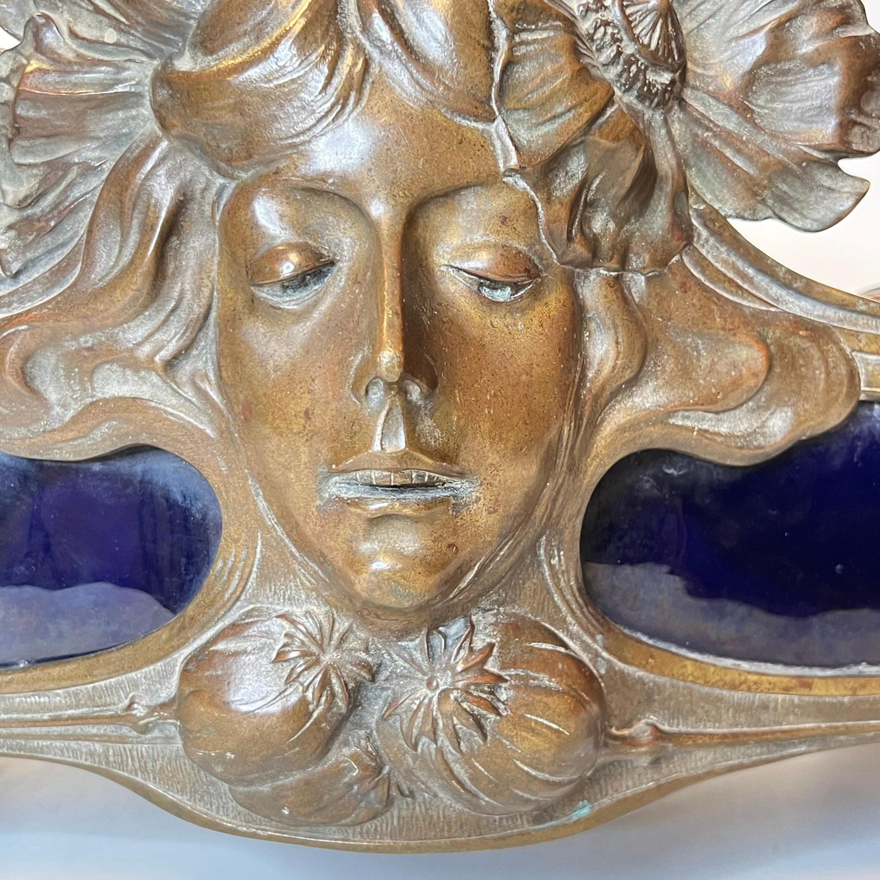 Art Nouveau Bronze Jardiniere Planter For Sale 9