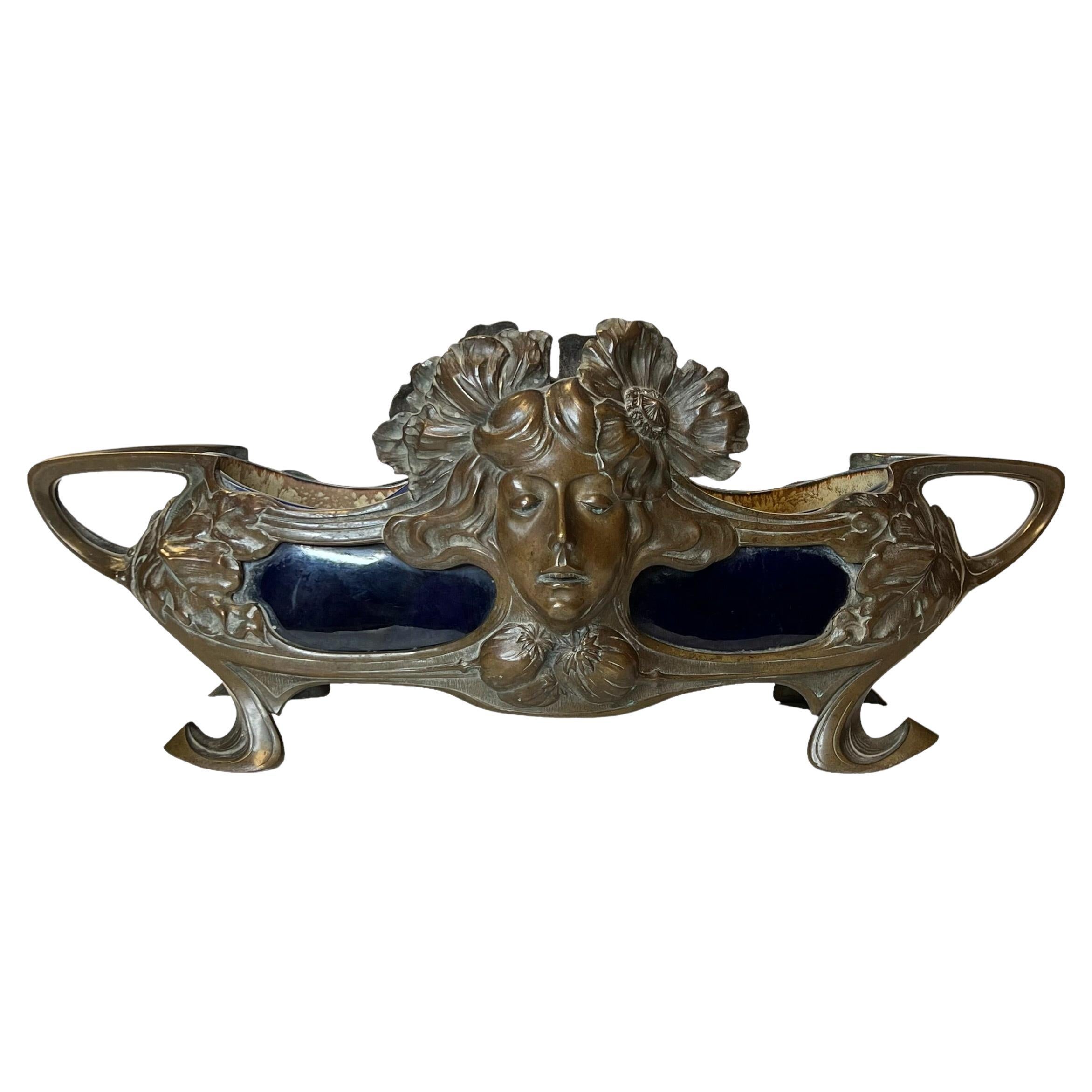 Art Nouveau Bronze Jardiniere Planter