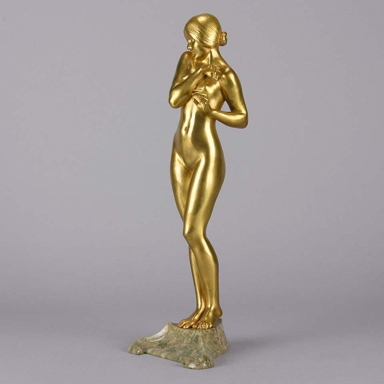 Art Nouveau Bronze 'La Femme Nue' by Louis Chalon For Sale 2