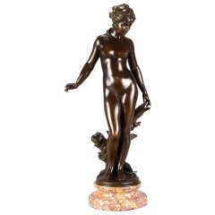 Art Nouveau Bronze 'La Source' by Auguste Moreau