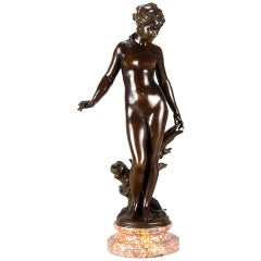 Art Nouveau Bronze 'La Source' by Auguste Moreau