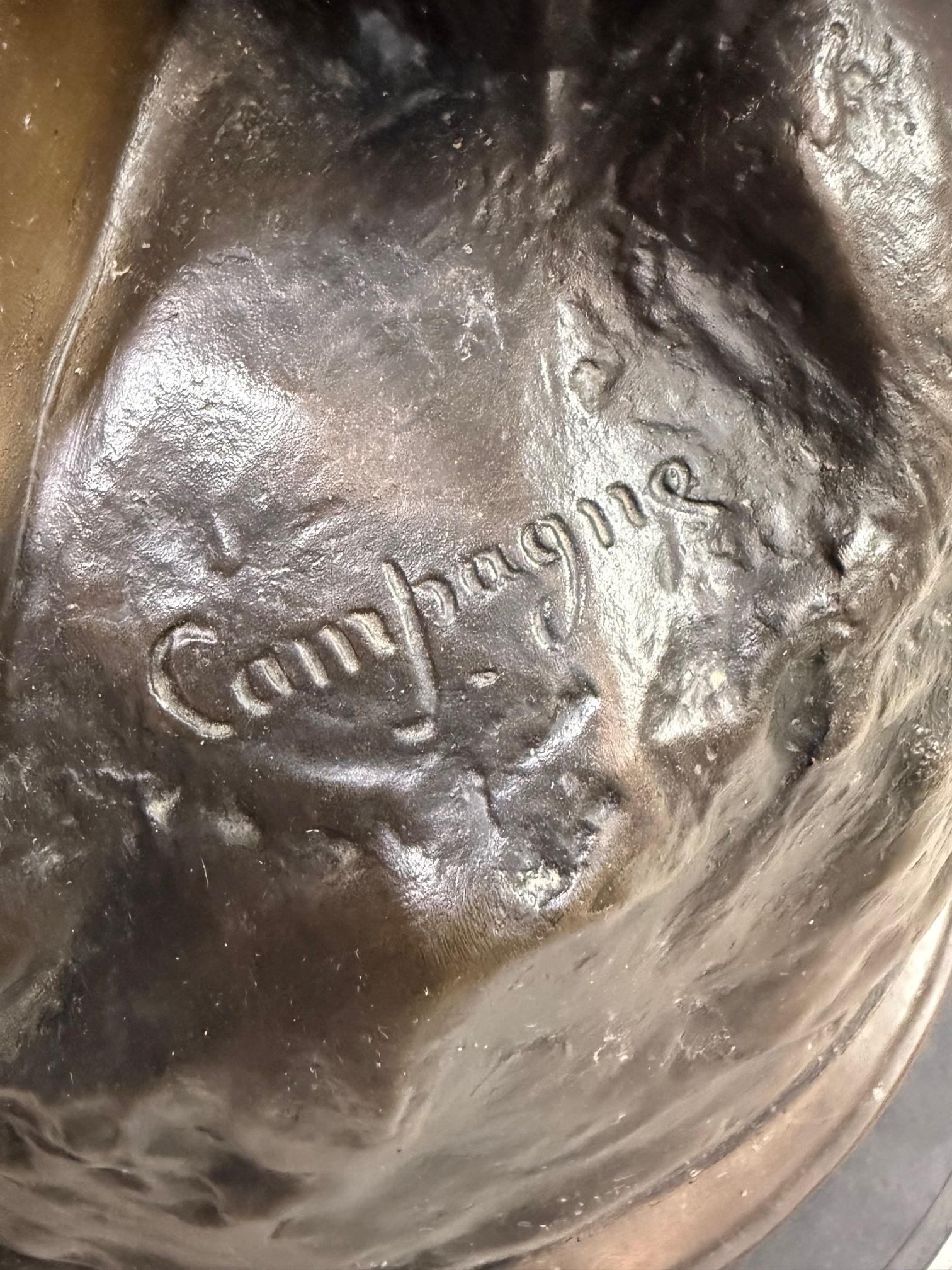 Lampe en bronze Art Nouveau d'après la statue de champagne Pierre-Etienne LA JEUNESSE en vente 11