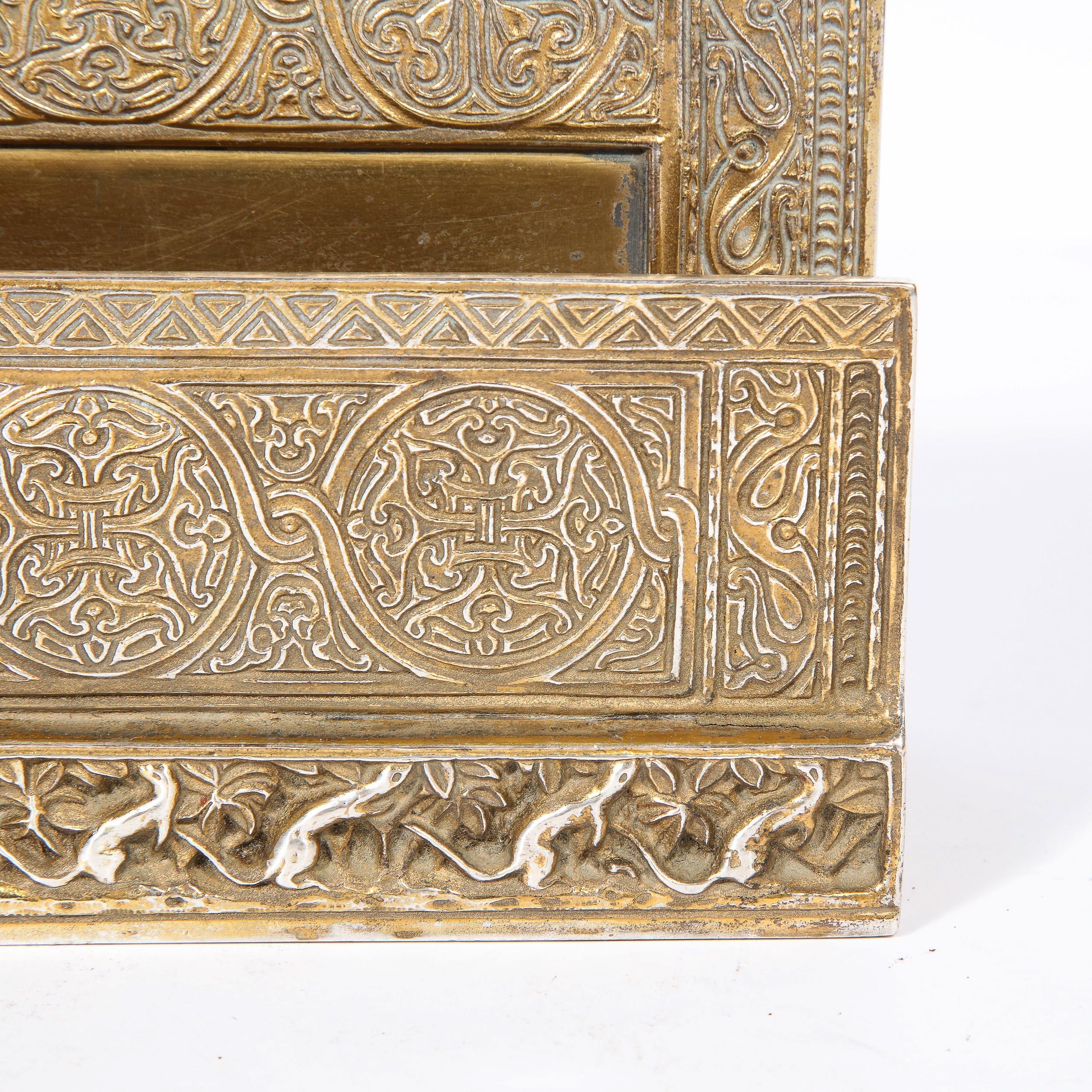 Art Nouveau Bronze Letter Rack w/ Fauna & Celtic Motifs Signed Tiffany Studios 2