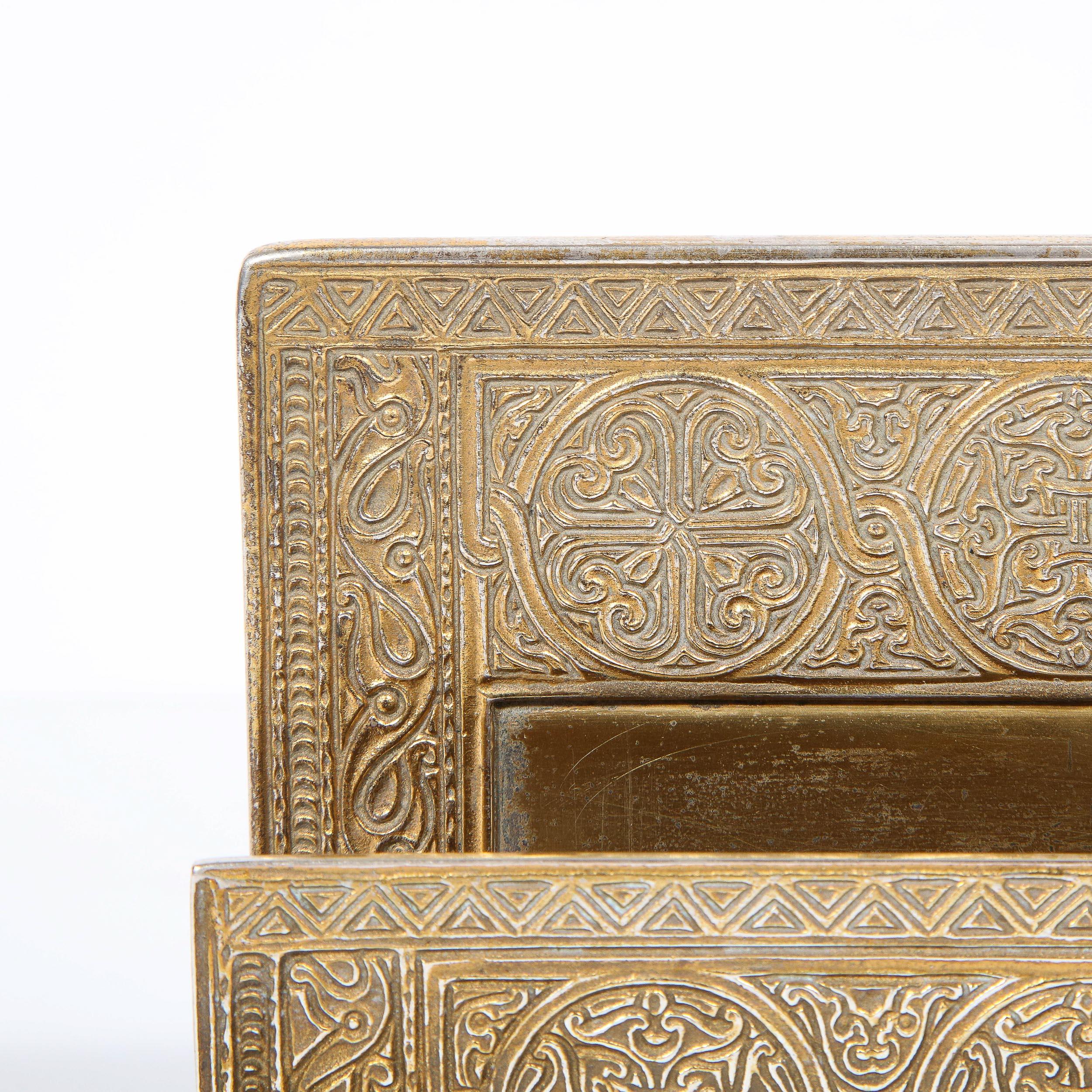 Art Nouveau Bronze Letter Rack w/ Fauna & Celtic Motifs Signed Tiffany Studios 3