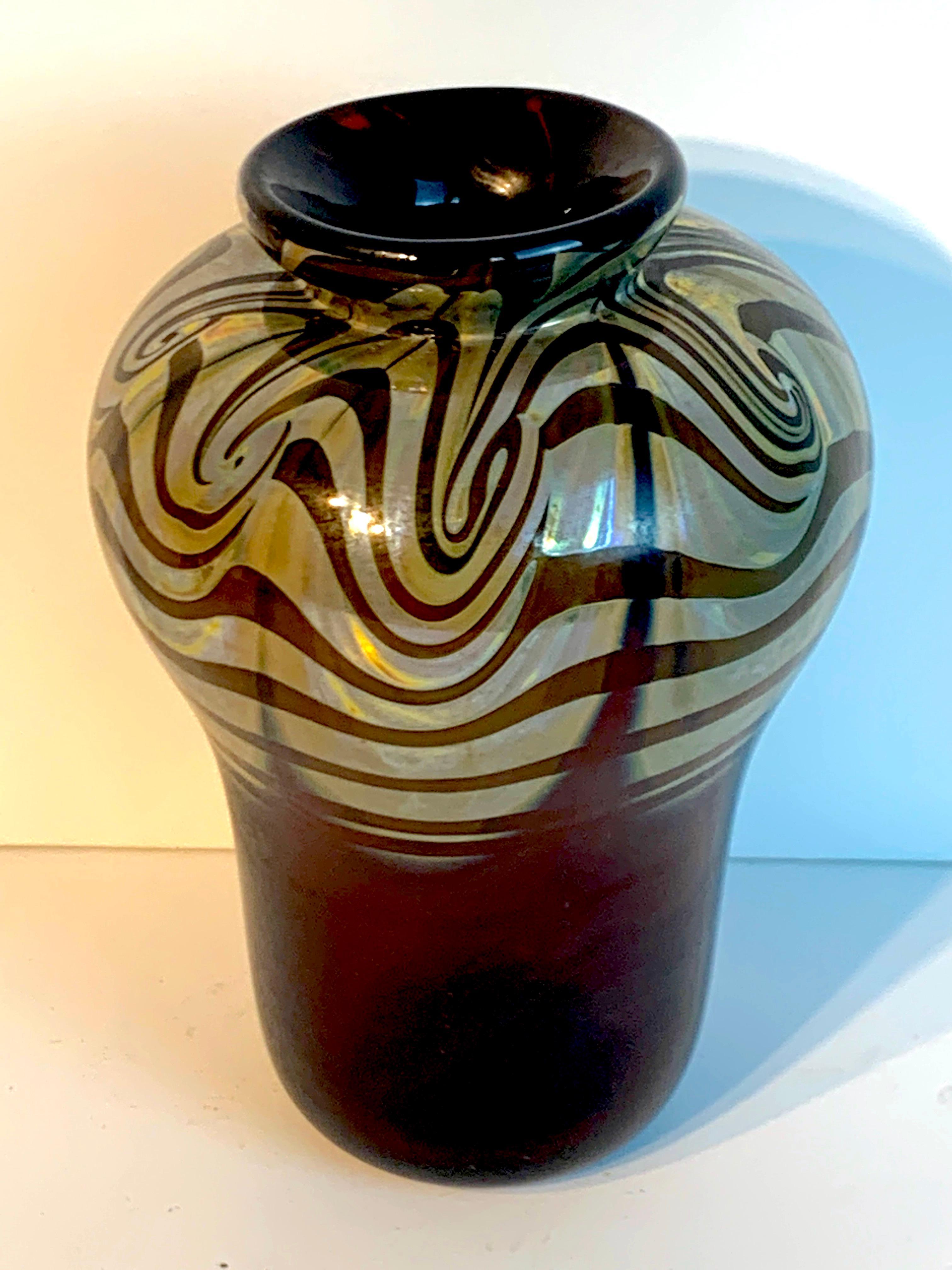 Art Nouveau Bronze Mounted Loetz Vase, Stamped Made in Austria For Sale 3