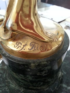 Art Nouveau Bronze Nude Female Sculpture