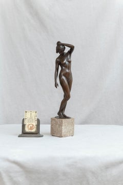 Nu en bronze Art nouveau:: signé par l'artiste et la fonderie:: allemand:: vers 1920