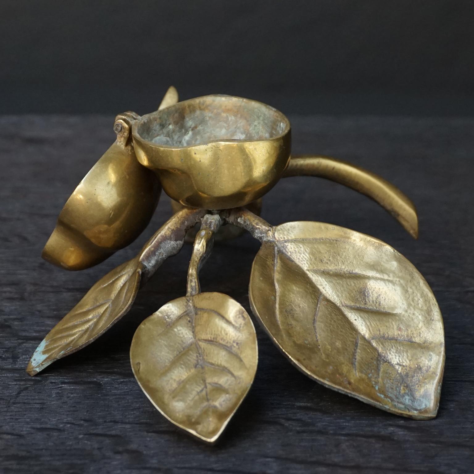 French Art Nouveau Bronze Pear Trinket Box