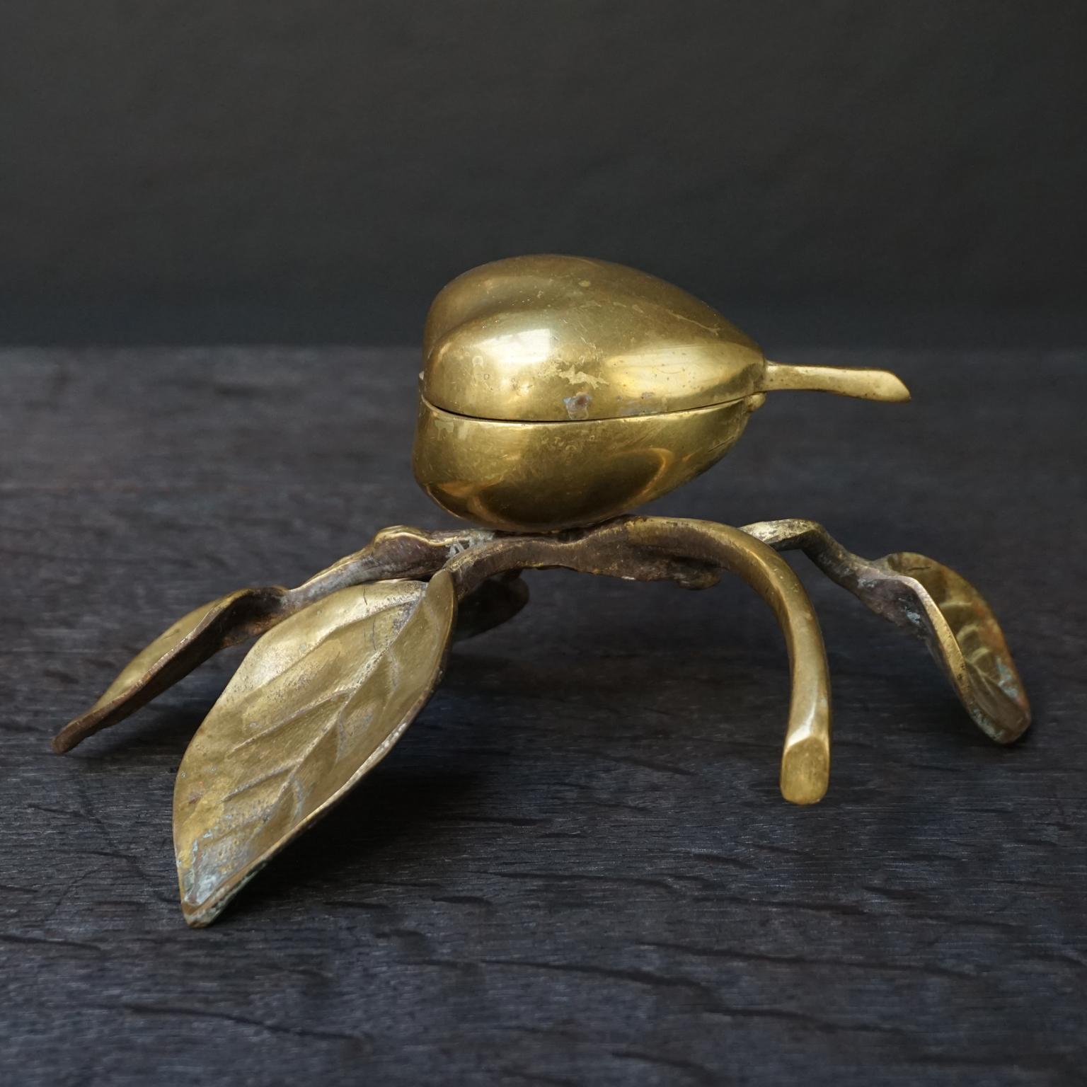 Art Nouveau Bronze Pear Trinket Box 1