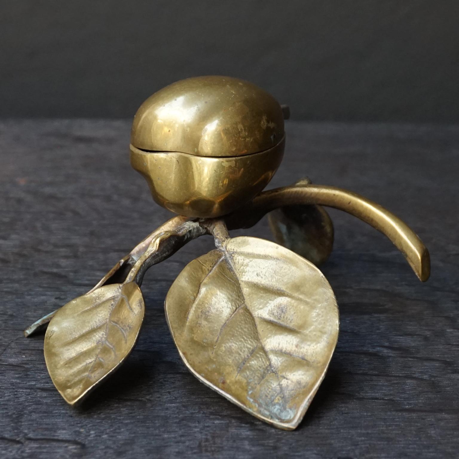 Art Nouveau Bronze Pear Trinket Box 2