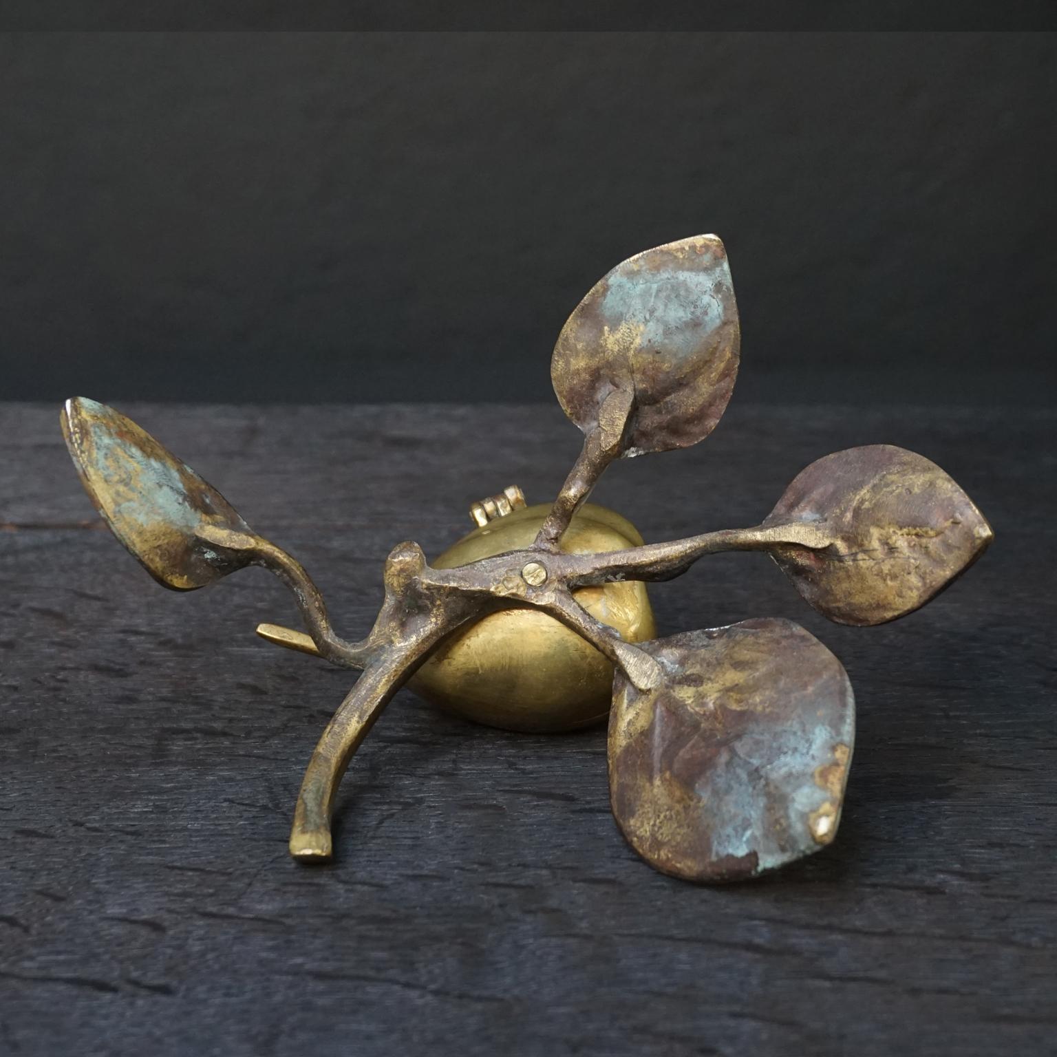 Art Nouveau Bronze Pear Trinket Box 3