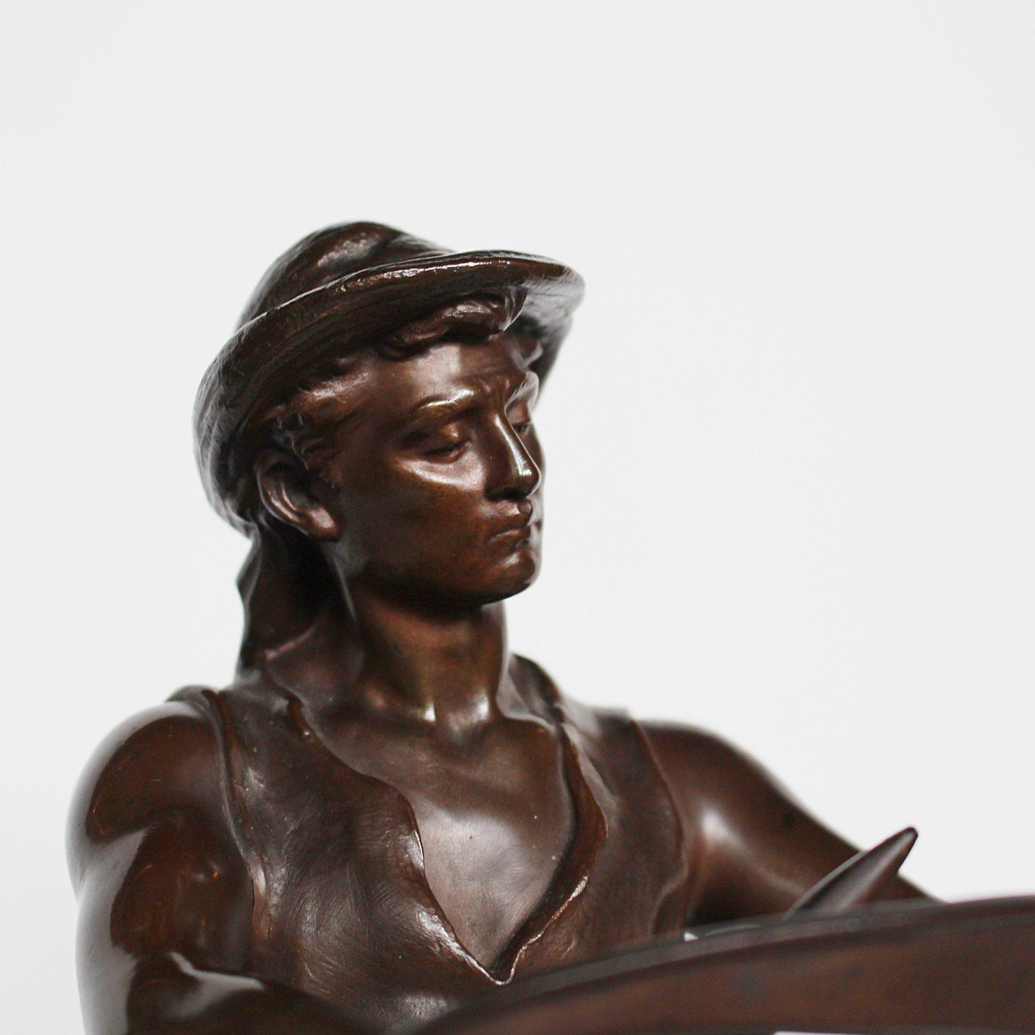 Art Nouveau Bronze Sculpture by Mathurin Moreau Signed and Stamped, circa 1890 1