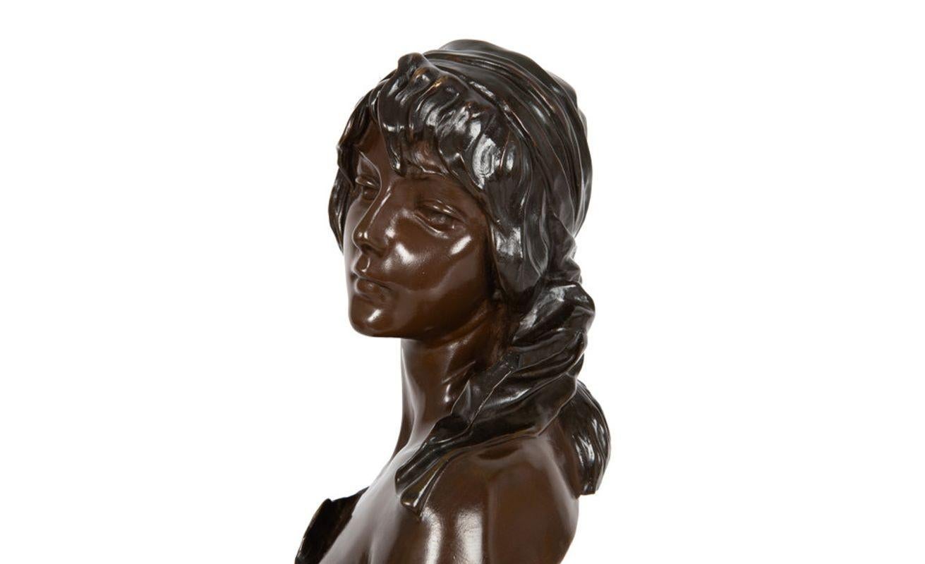 Sculpture en bronze Art Nouveau « Cendrillon » ou « Cinderella » d'Emmanuel Villanis en vente 4