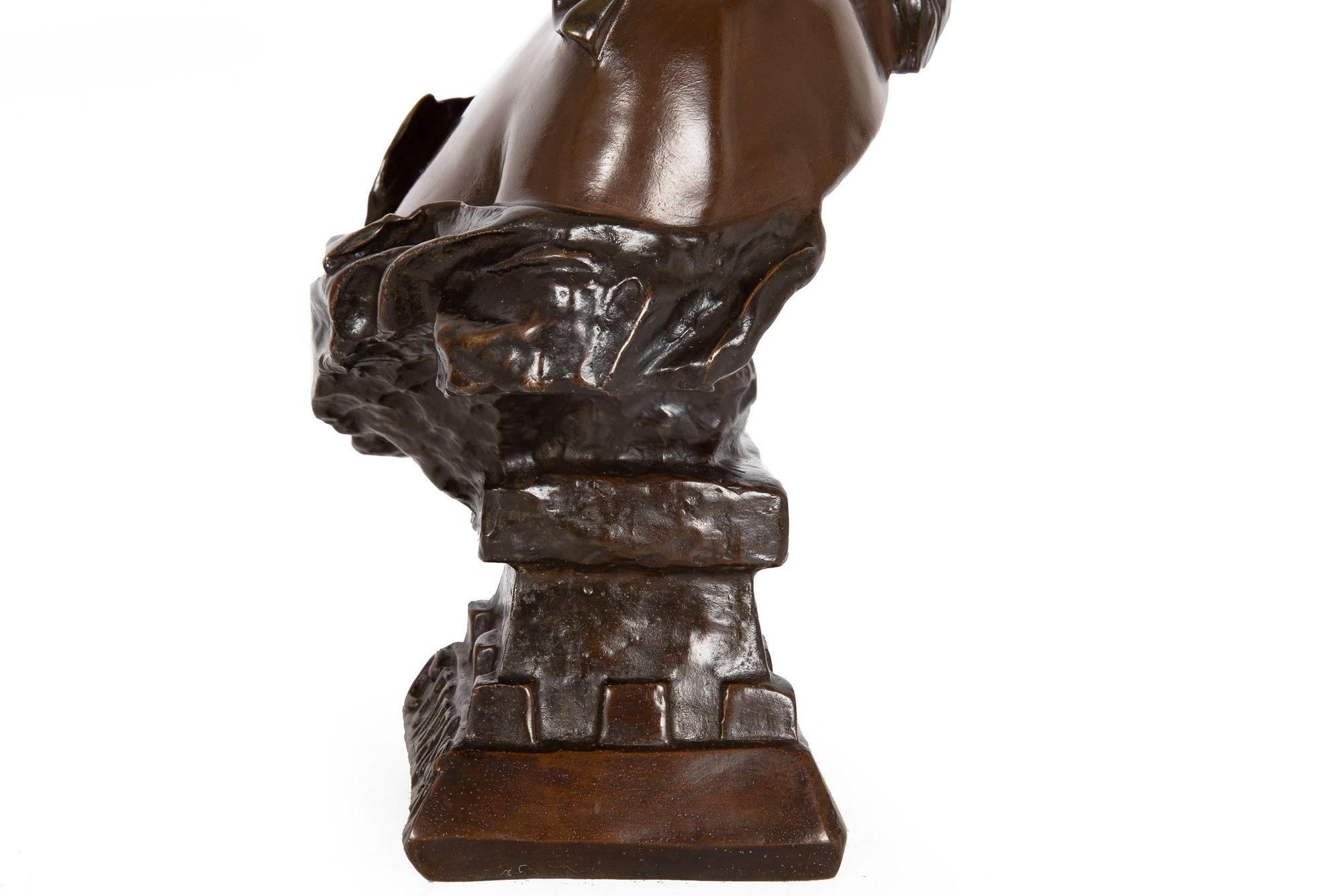Art Nouveau Bronze Sculpture “Cendrillon” or Cinderella by Emmanuel Villanis For Sale 12