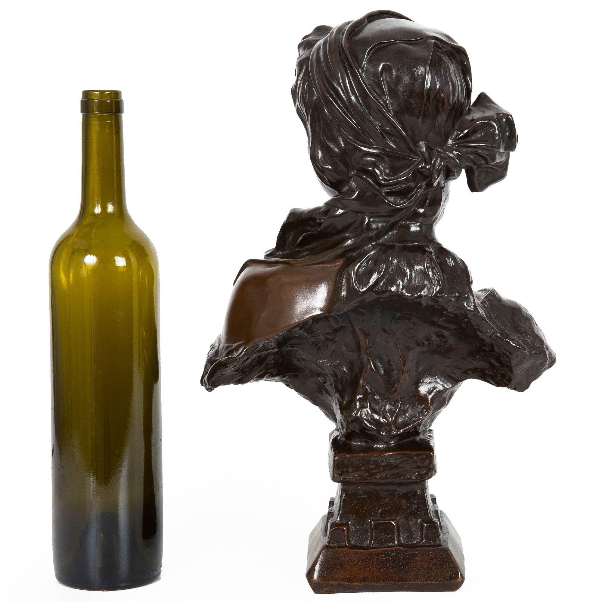 Art nouveau Sculpture en bronze Art Nouveau « Cendrillon » ou « Cinderella » d'Emmanuel Villanis en vente