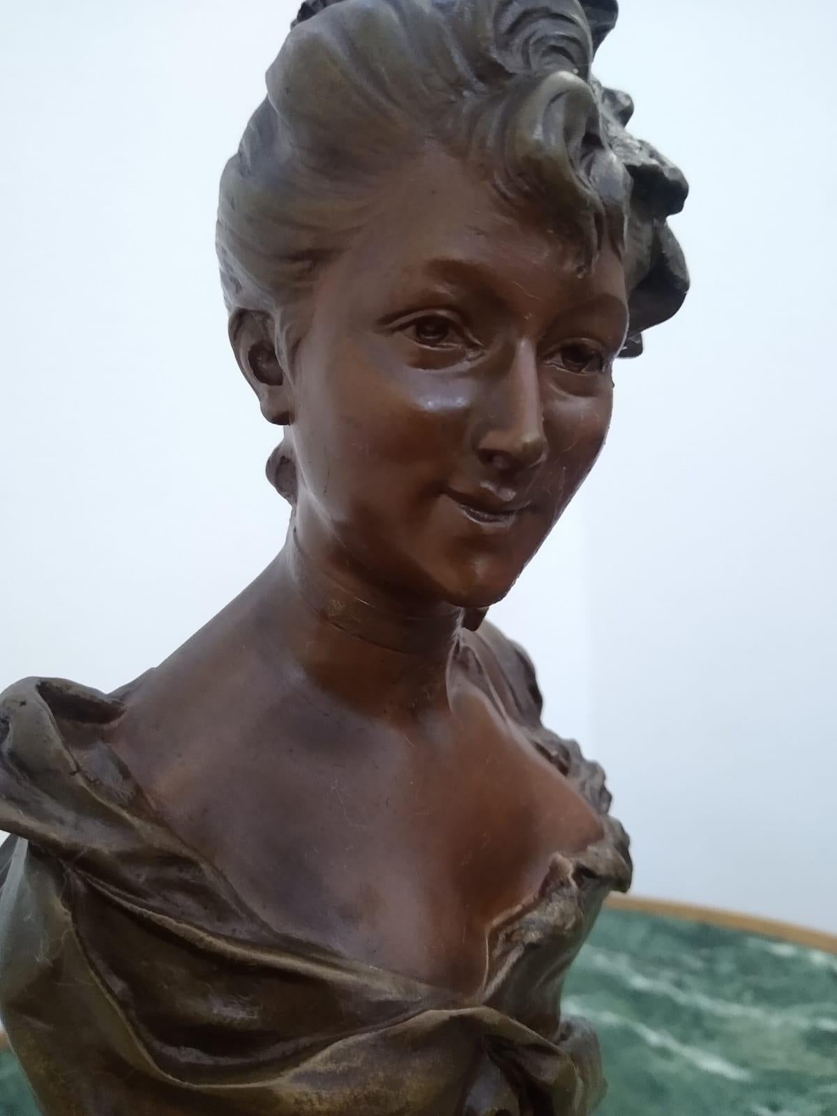 Jugendstil-Bronze-Skulptur im Angebot 3