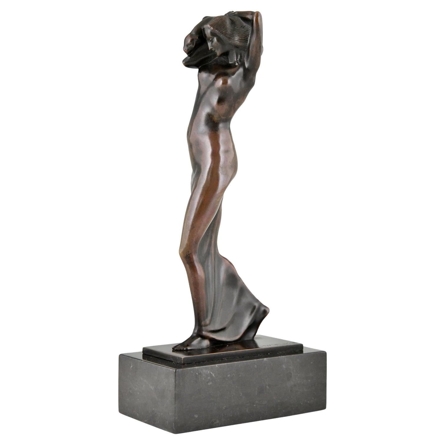 Sculpture en bronze Art nouveau avec panthère de Joseph Humplik, Autriche 1910 en vente