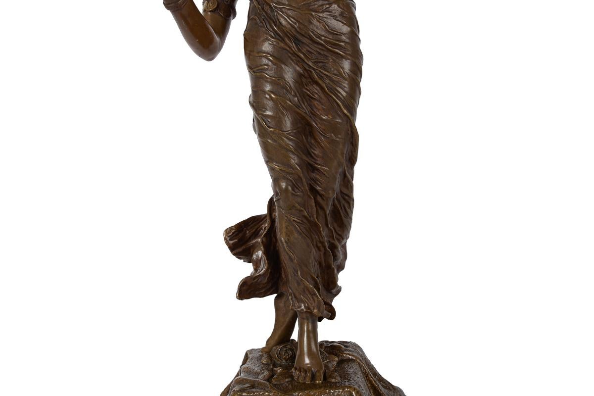 Art Nouveau Bronze Sculpture of Eastern Dancer by Franz Rosse(German, 1858-1900 For Sale 5