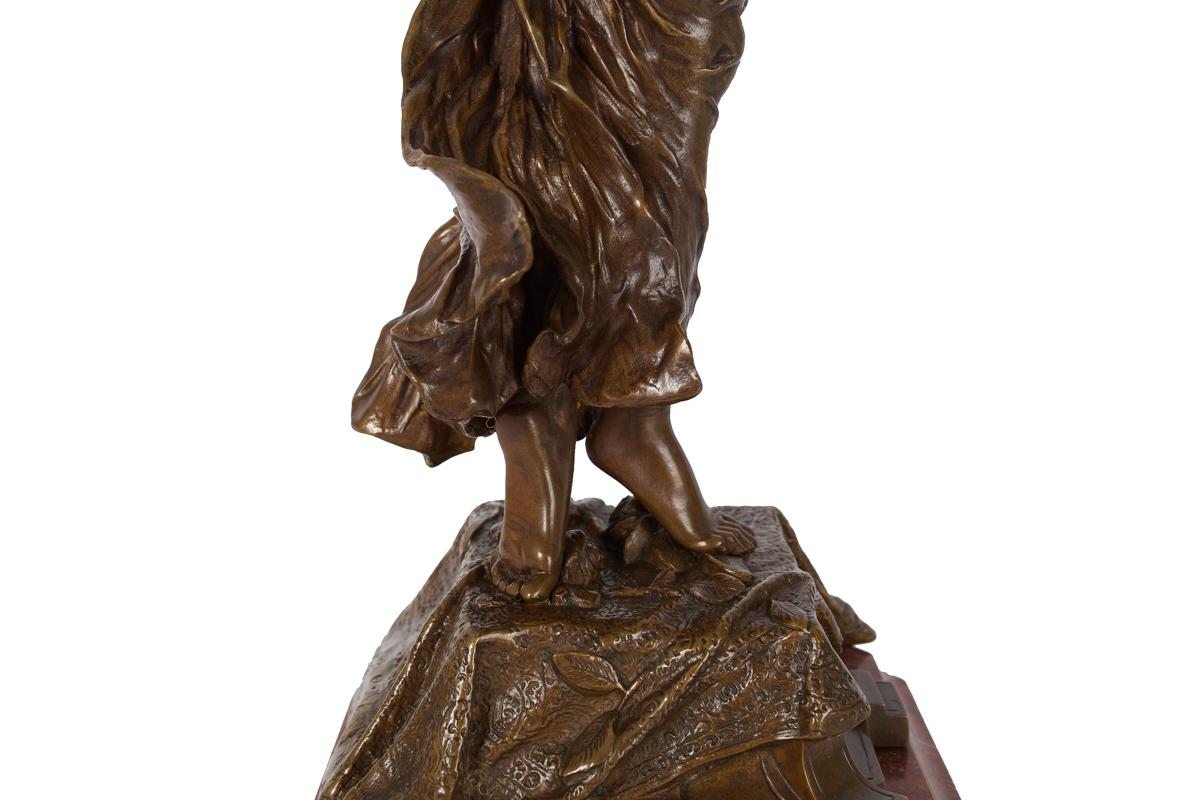 Sculpture en bronze Art Nouveau d'une danseuse orientale par Franz Rosse (allemand, 1858-1900) en vente 10