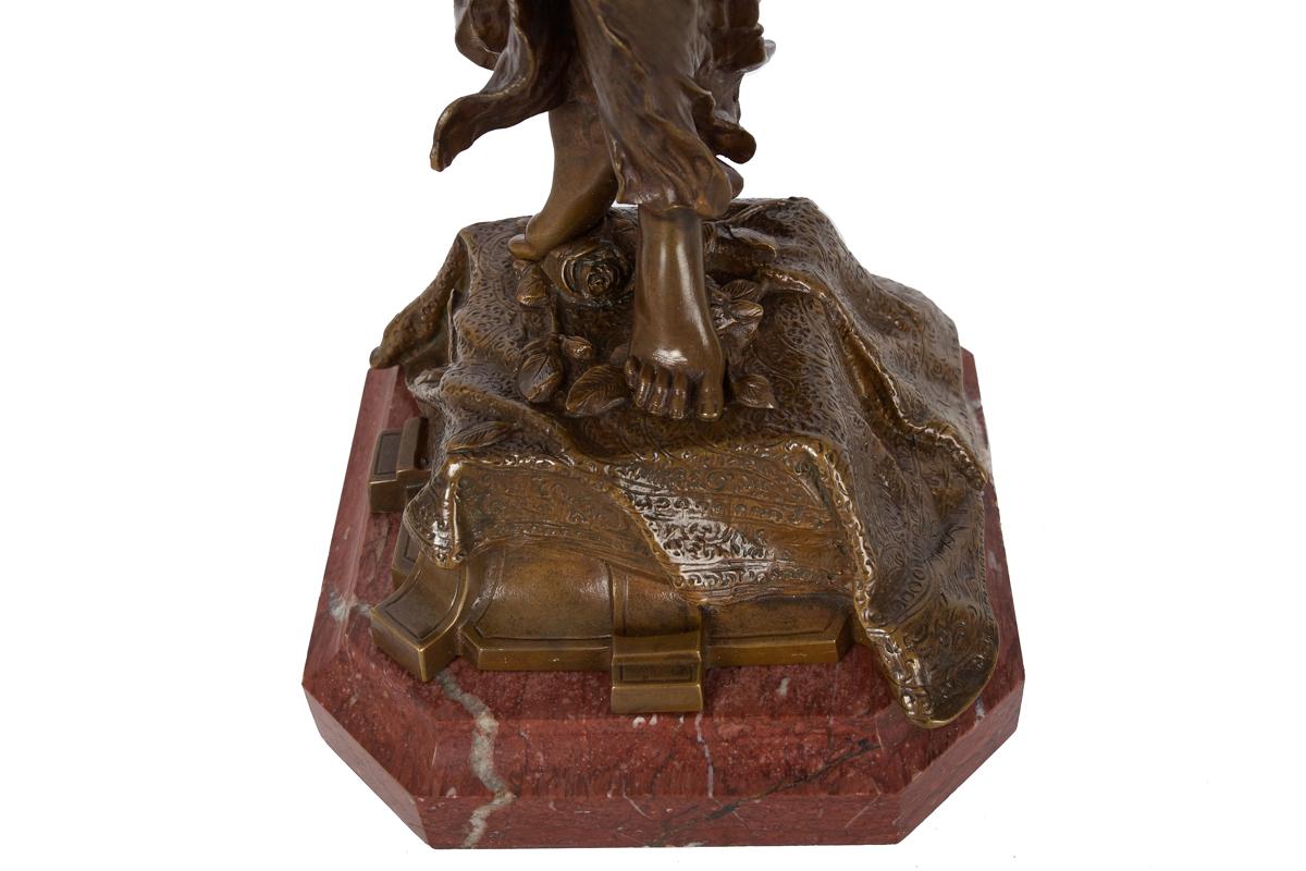 Sculpture en bronze Art Nouveau d'une danseuse orientale par Franz Rosse (allemand, 1858-1900) en vente 12