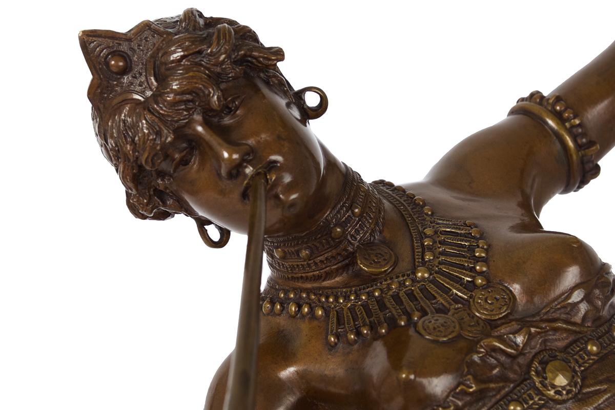 Jugendstil-Bronze-Skulptur eines östlichen Tänzers von Franz Rosse (Deutsch, 1858-1900 (20. Jahrhundert) im Angebot