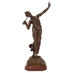 Art Nouveau Bronze Sculpture of Eastern Dancer by Franz Rosse (German,1858-1900)