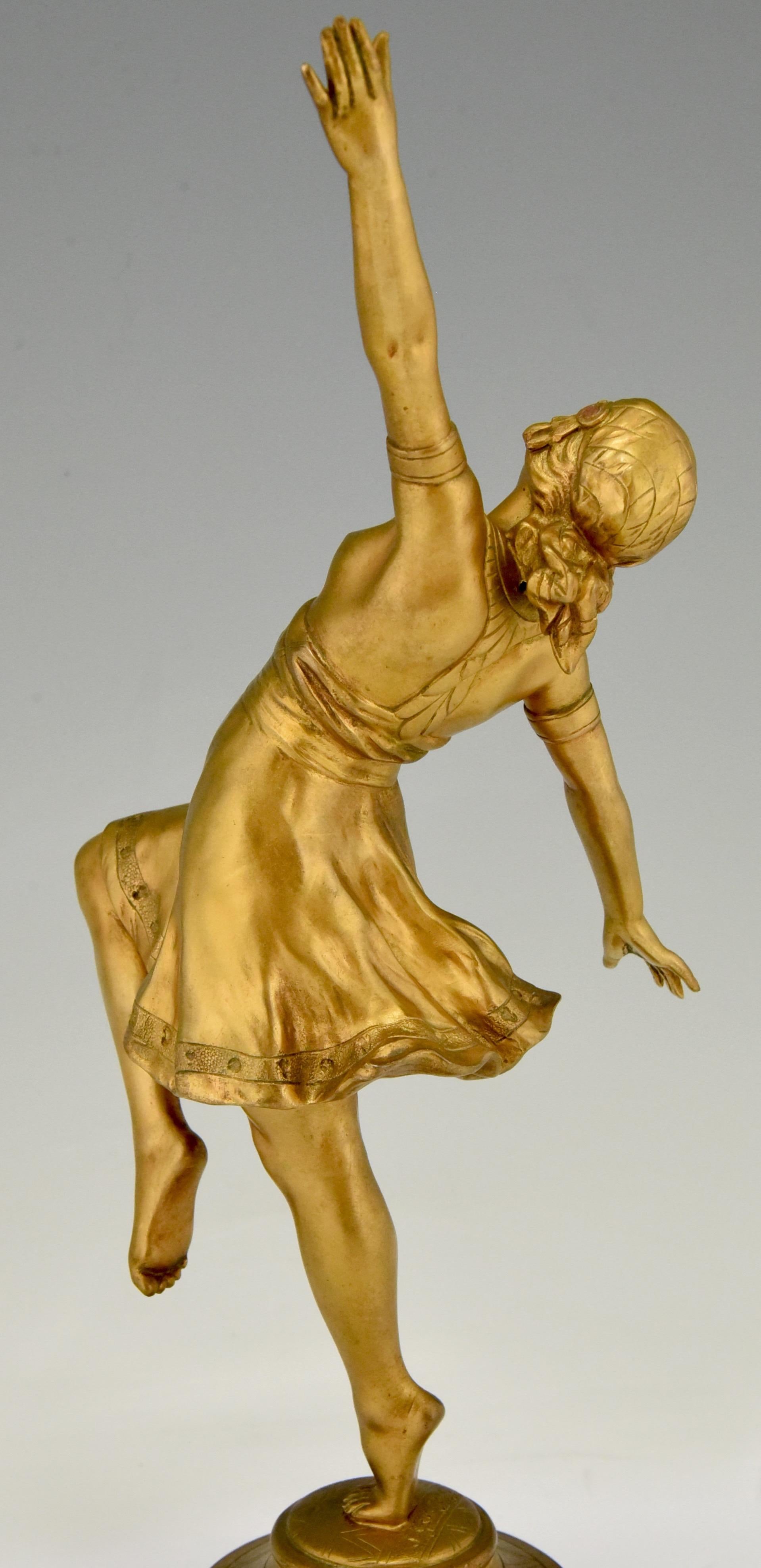 Art Nouveau Bronze Sculpture Oriental Dancer Jean Garnier, France, 1900 5